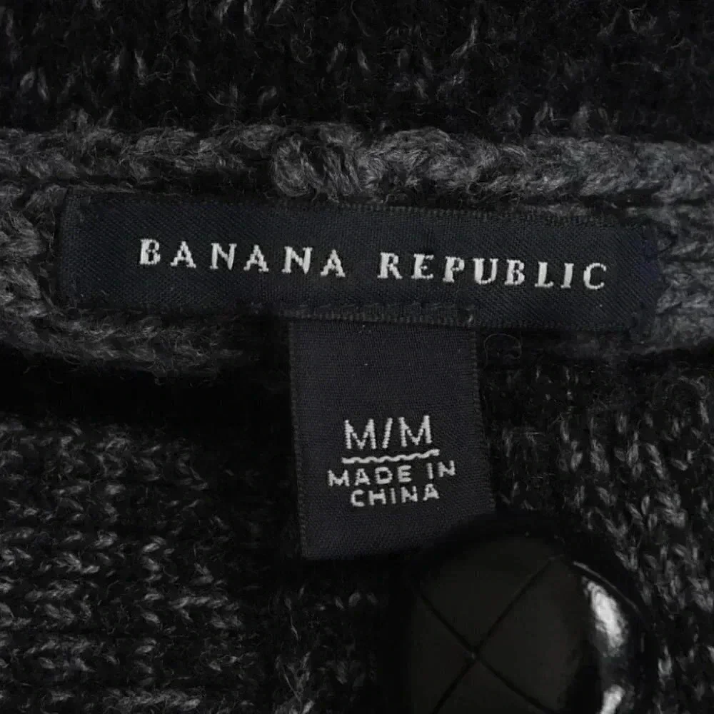 Banana Republic 100% Merino Wool Striped Cardigan  Button Front Sweater Medium - Picture 11 of 11